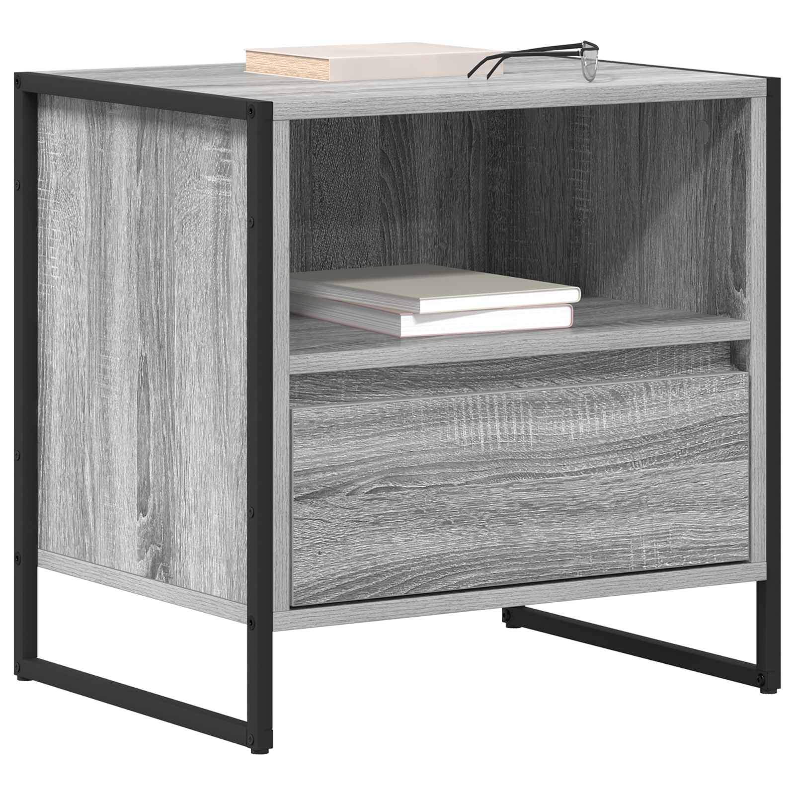 Noćni ormarić s ladicama 2 pcs Siva Sonoma 50 x 39,5 x 50 cm