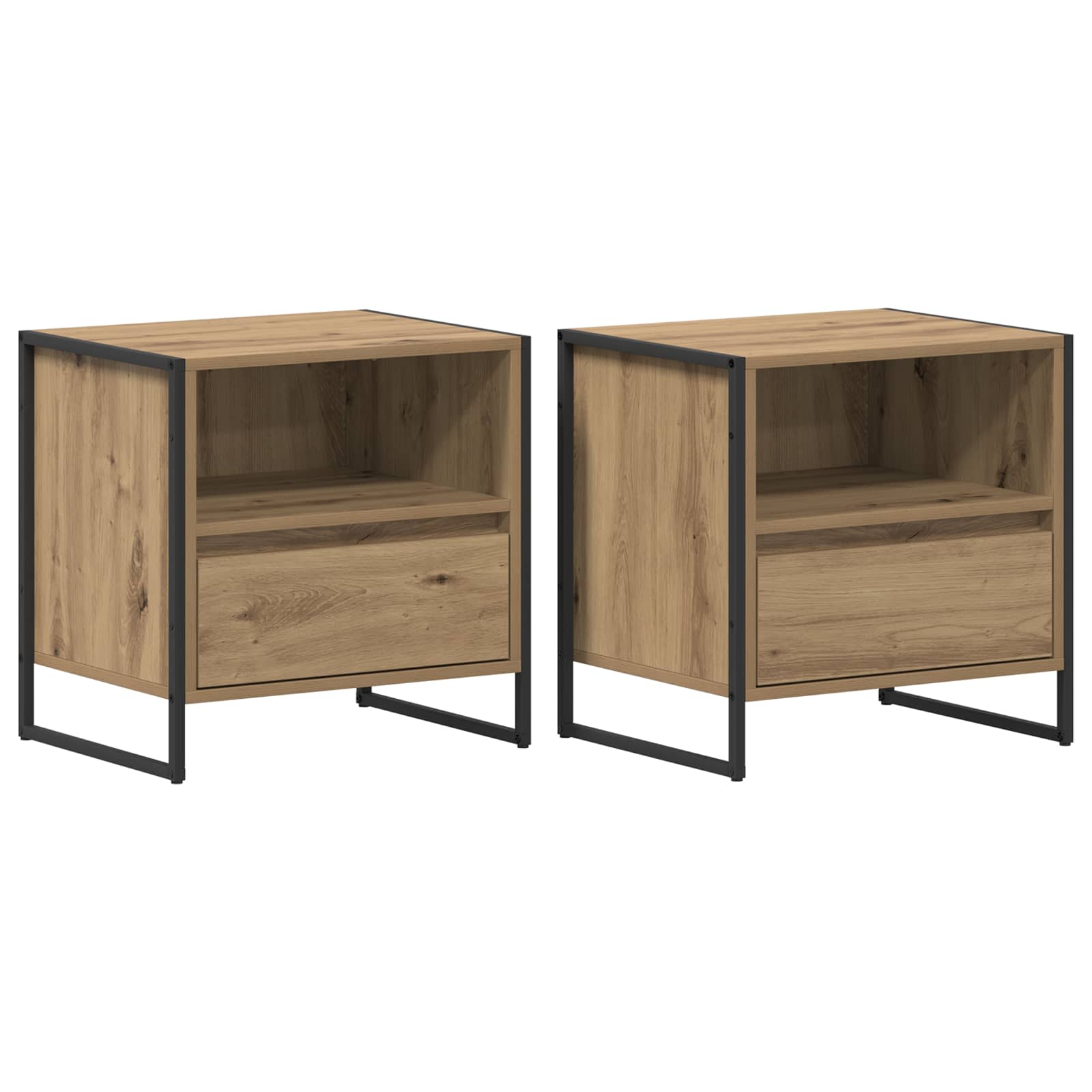 Noćni ormarić 2 pcs Umjetnička hrastovina 50 x 39,5 x 50 cm