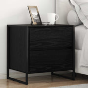 Noćni ormarić s ladicama 2 pcs Crni hrast 50 x 39.5 x 50 cm