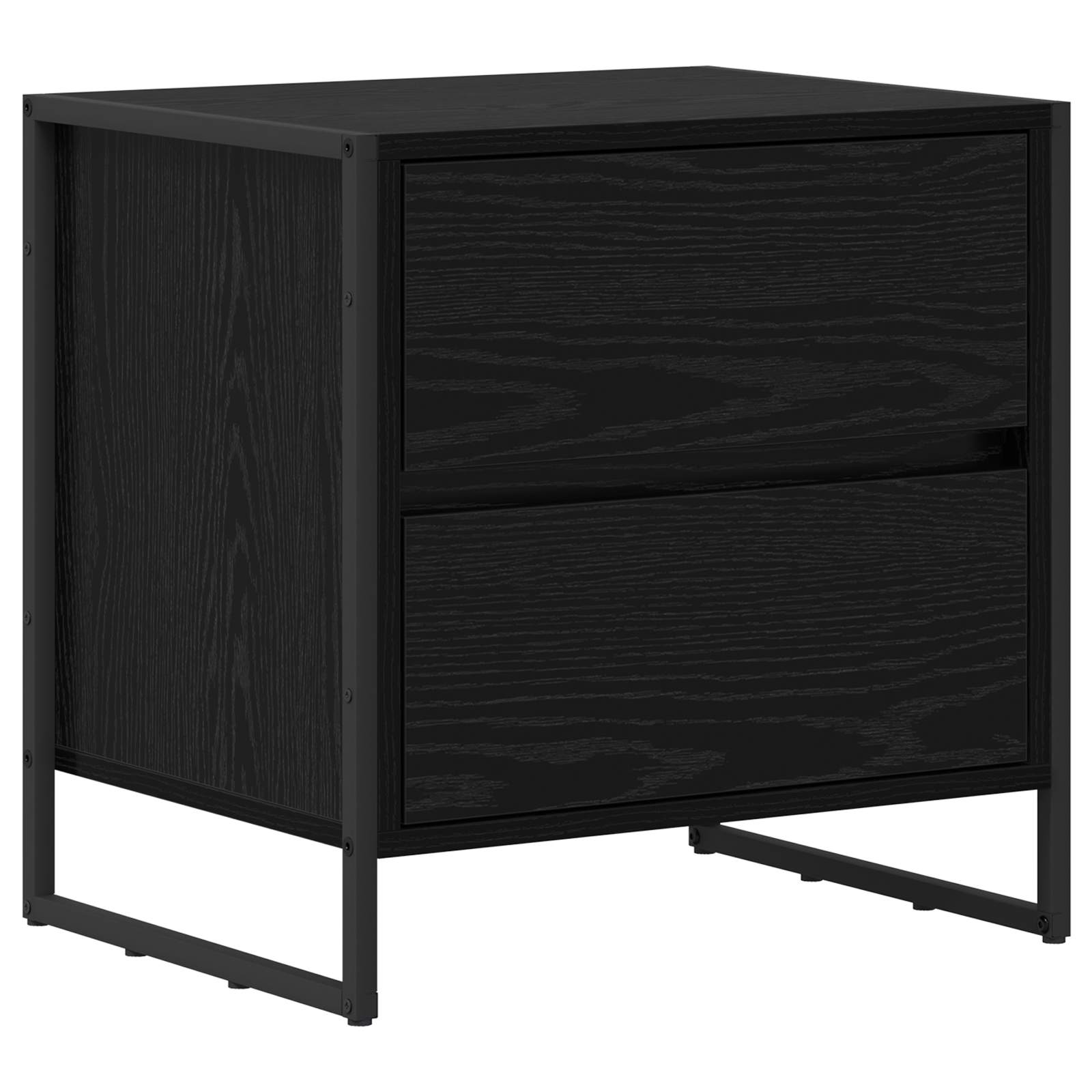 Noćni ormarić s ladicama 2 pcs Crni hrast 50 x 39.5 x 50 cm
