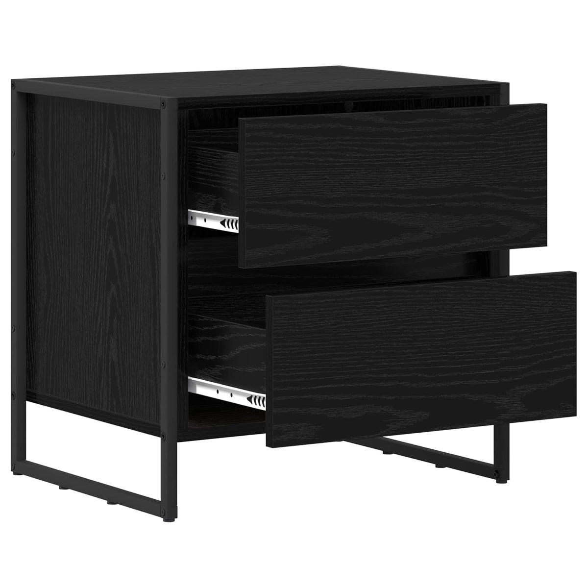 Noćni ormarić s ladicama 2 pcs Crni hrast 50 x 39.5 x 50 cm