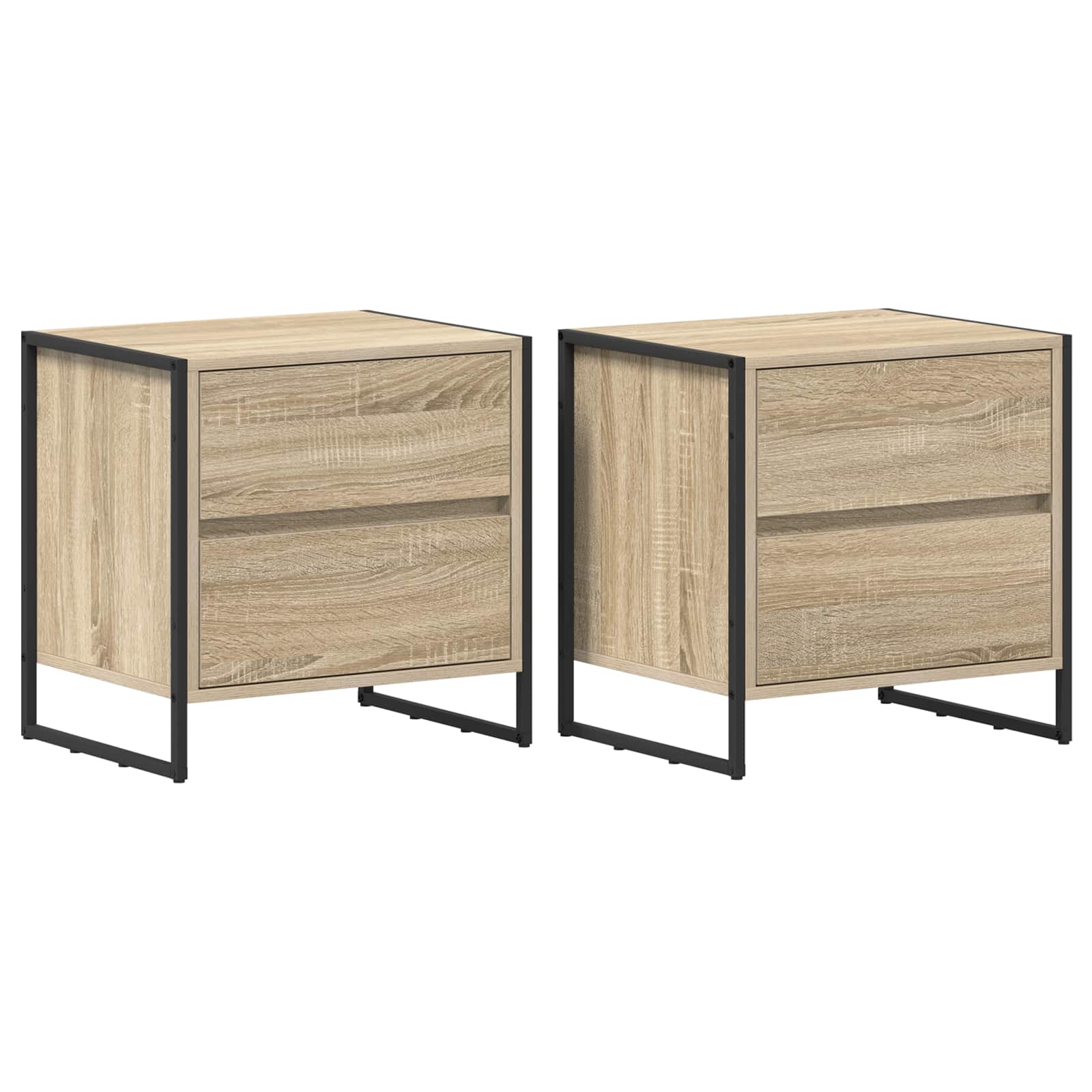 Noćni ormarić 2 pcs Sonoma 50 x 39.5 x 50 cm Konstruirano drvo