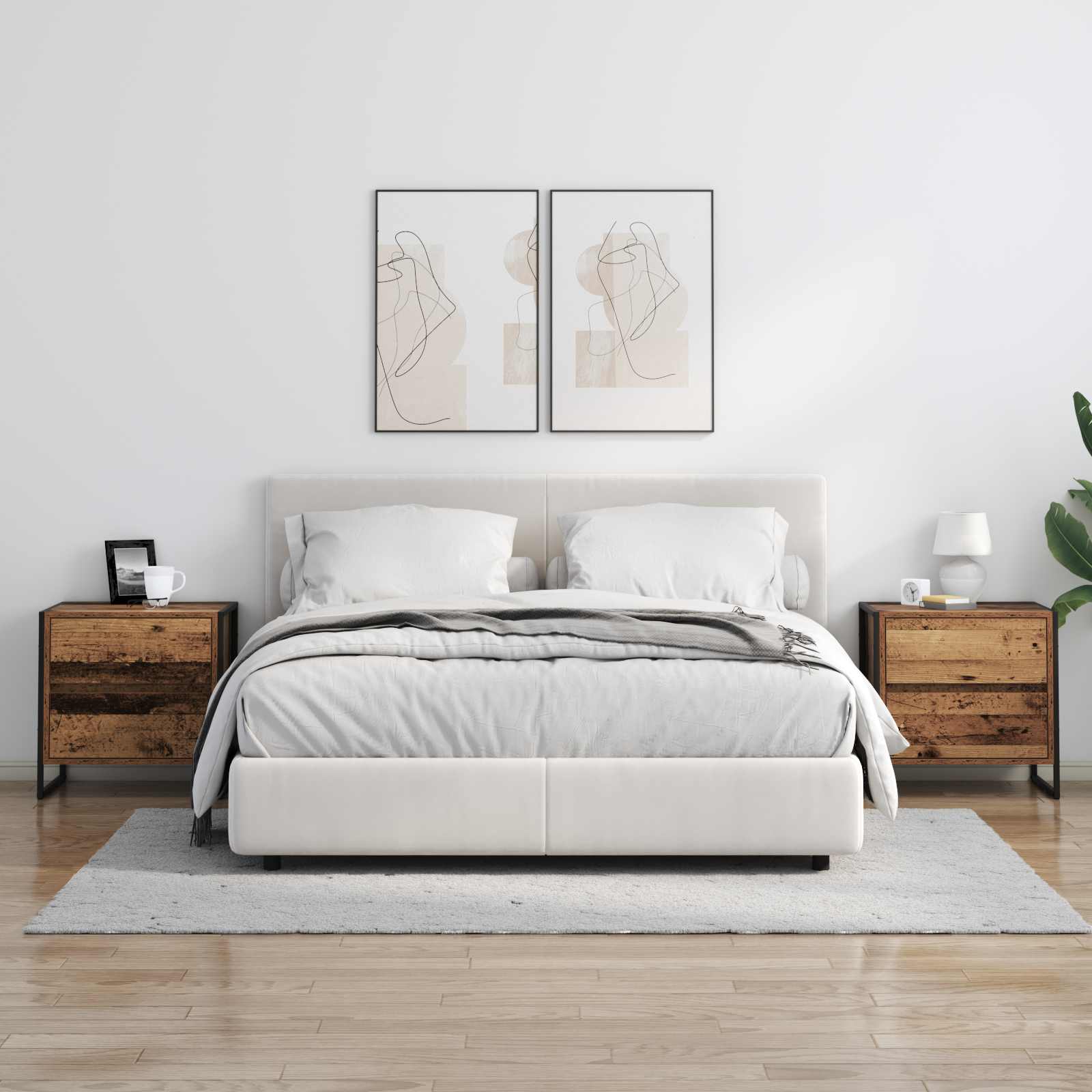 Noćni ormarić Staro drvo 50 x 39.5 x 50 cm Konstruirano drvo