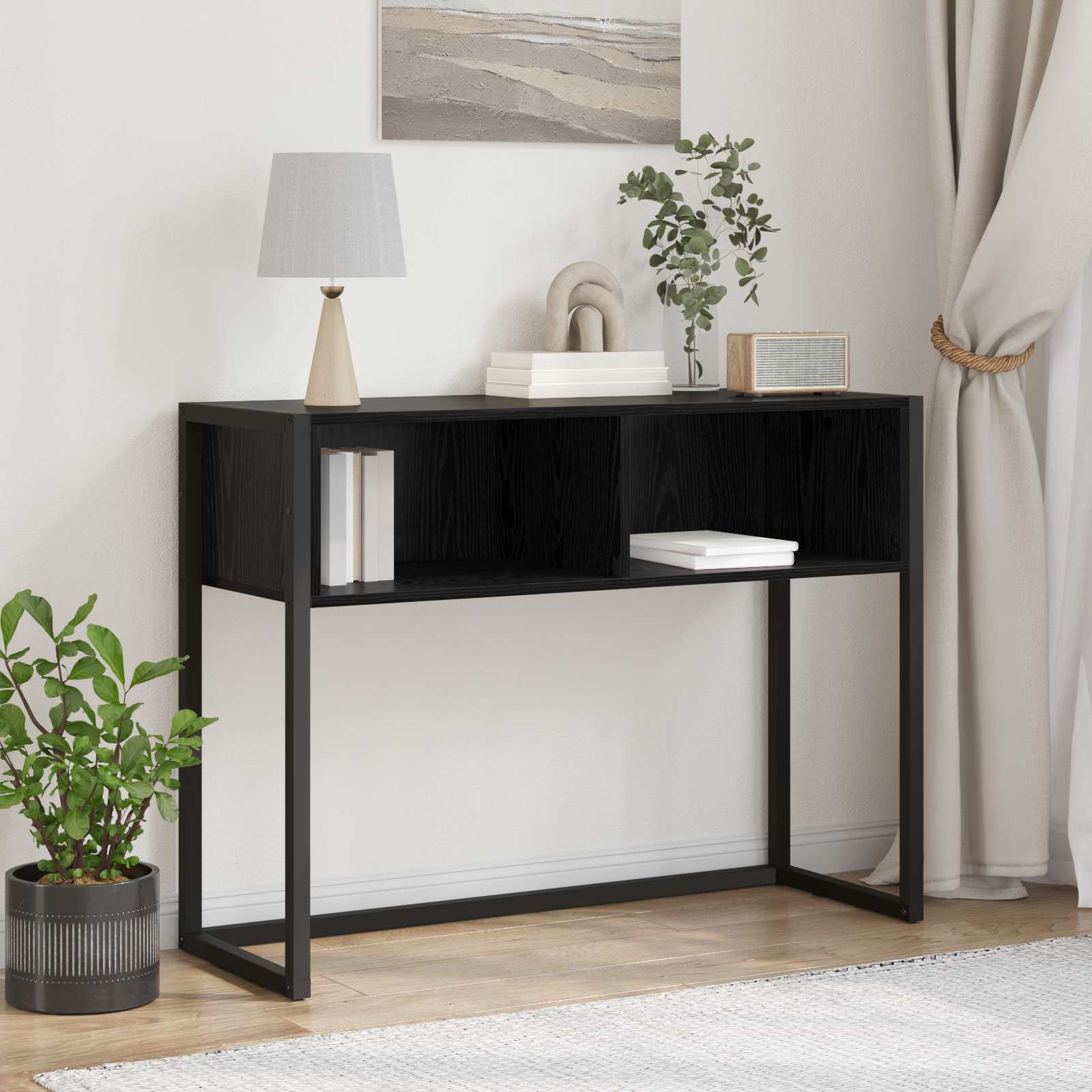 Konačna Stolić Crni hrast 100 x 36 x 75 cm Konstruirano drvo