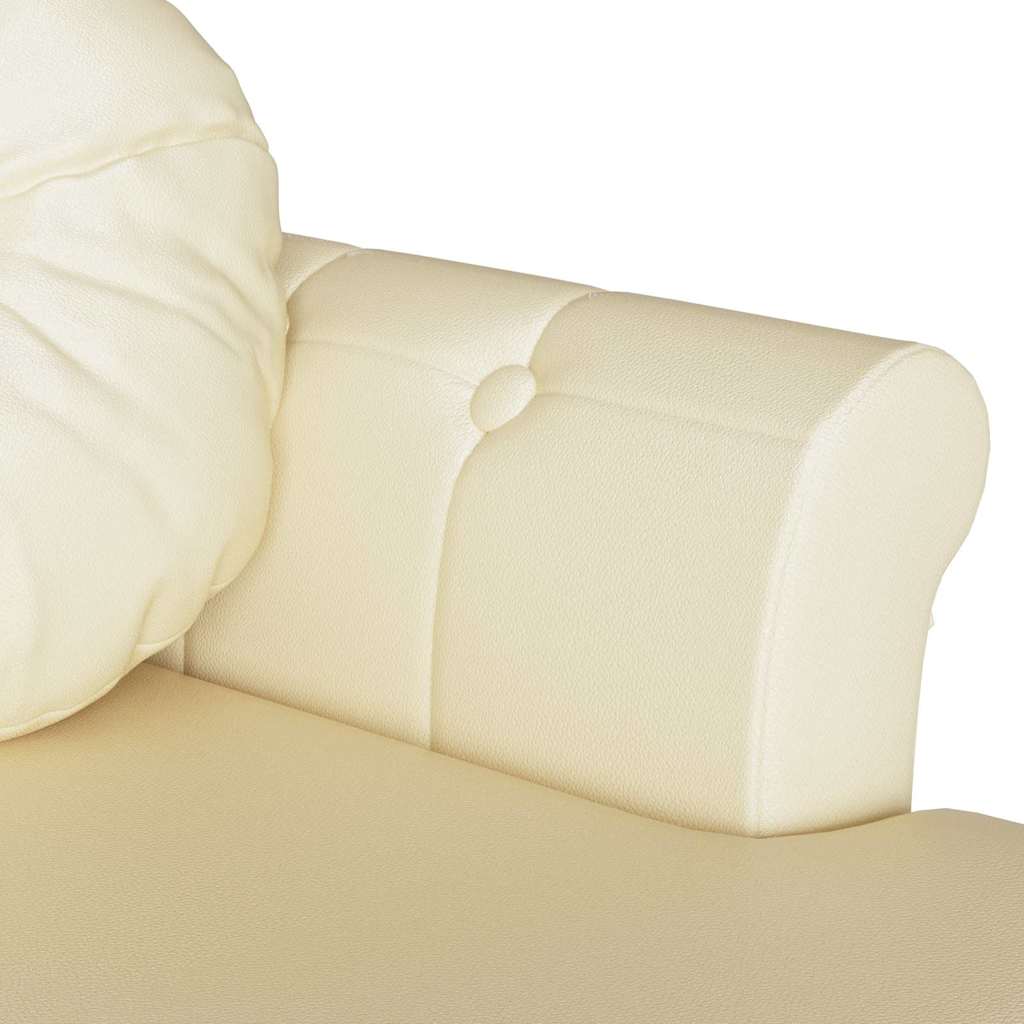 Chesterfield klupa Krema 120.5 x 65 x 75 cm Lažna koža