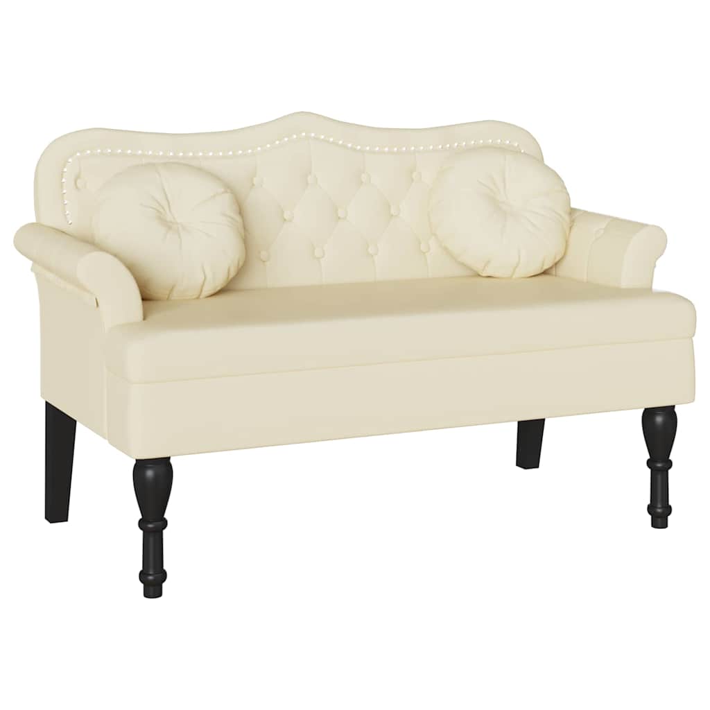 Chesterfield klupa Krema 120.5 x 65 x 75 cm Lažna koža