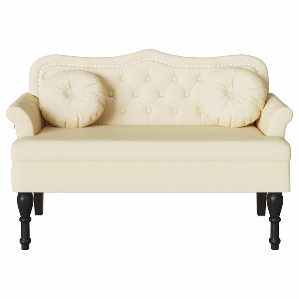 Chesterfield klupa Krema 120.5 x 65 x 75 cm Lažna koža