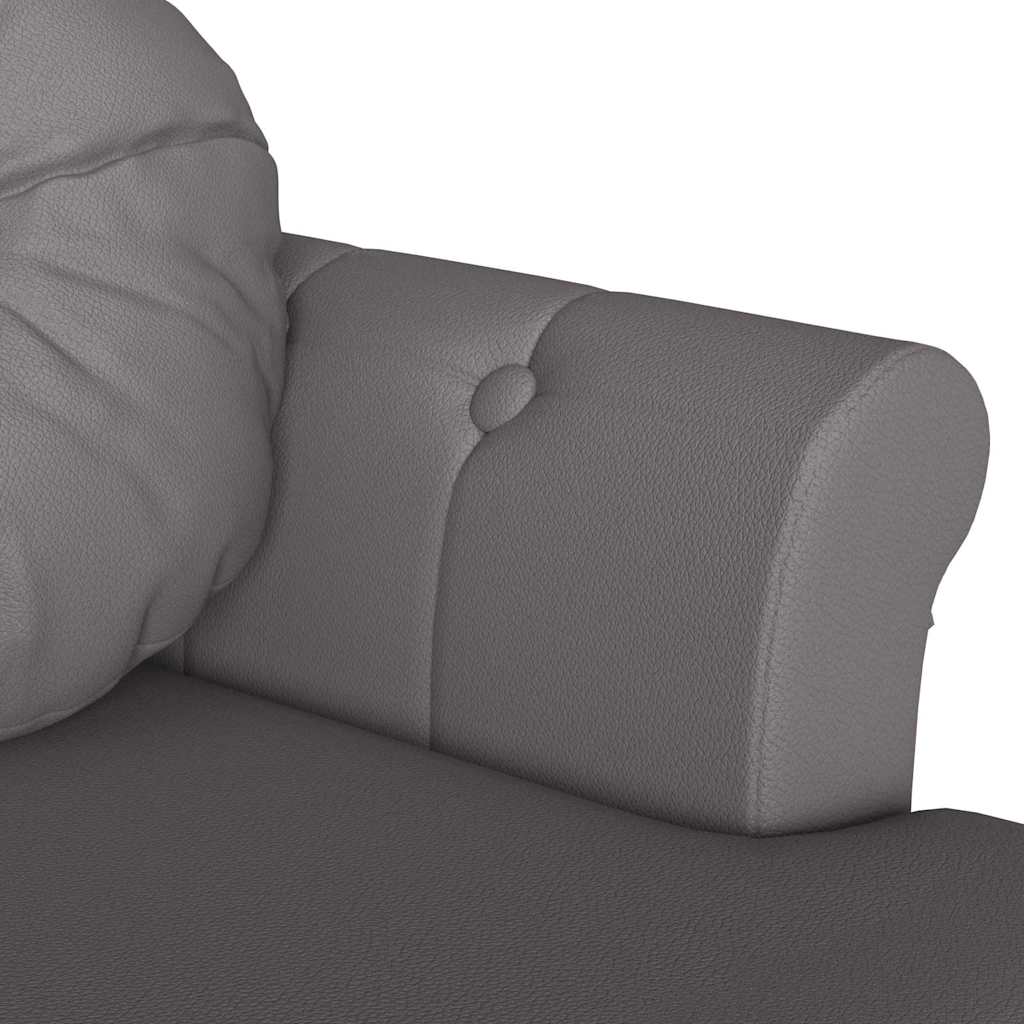 Chesterfield klupa Siva 120.5 x 65 x 75 cm Lažna koža