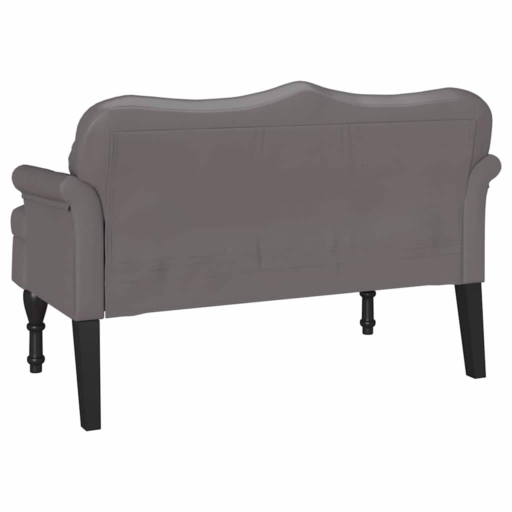 Chesterfield klupa Siva 120.5 x 65 x 75 cm Lažna koža
