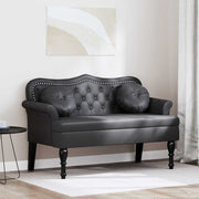 Chesterfield klupa Crna 120.5 x 65 x 75 cm Lažna koža