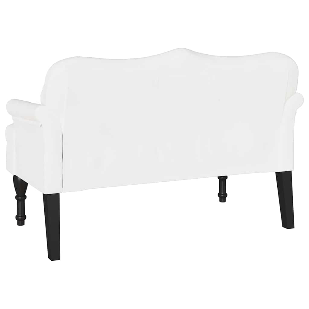 Chesterfield klupa Bijelo 120.5 x 65 x 75 cm Lažna koža