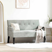 Chesterfield klupa Svijetlo siva 112 x 65,5 x 75 cm Baršun
