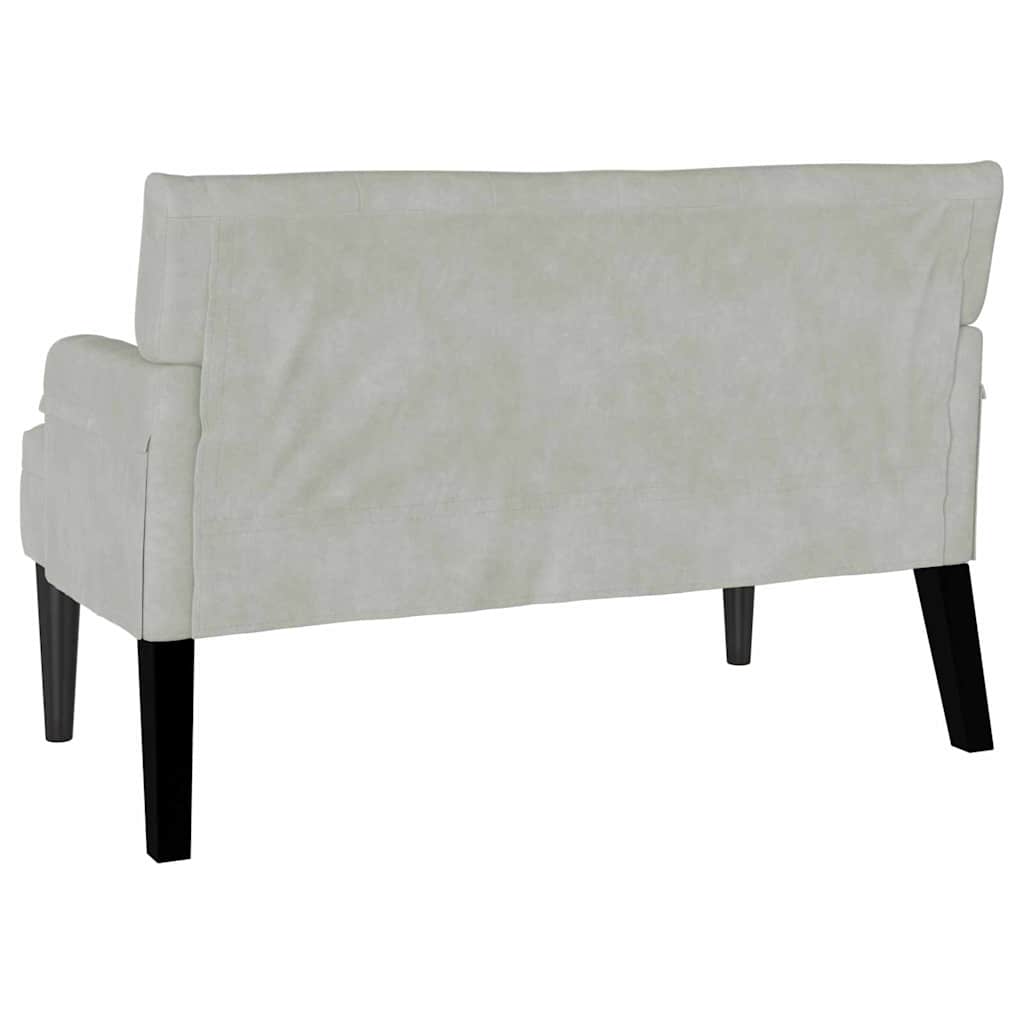 Chesterfield klupa Svijetlo siva 112 x 65,5 x 75 cm Baršun
