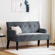 Chesterfield klupa Tamno siva 112 x 65,5 x 75 cm Baršun