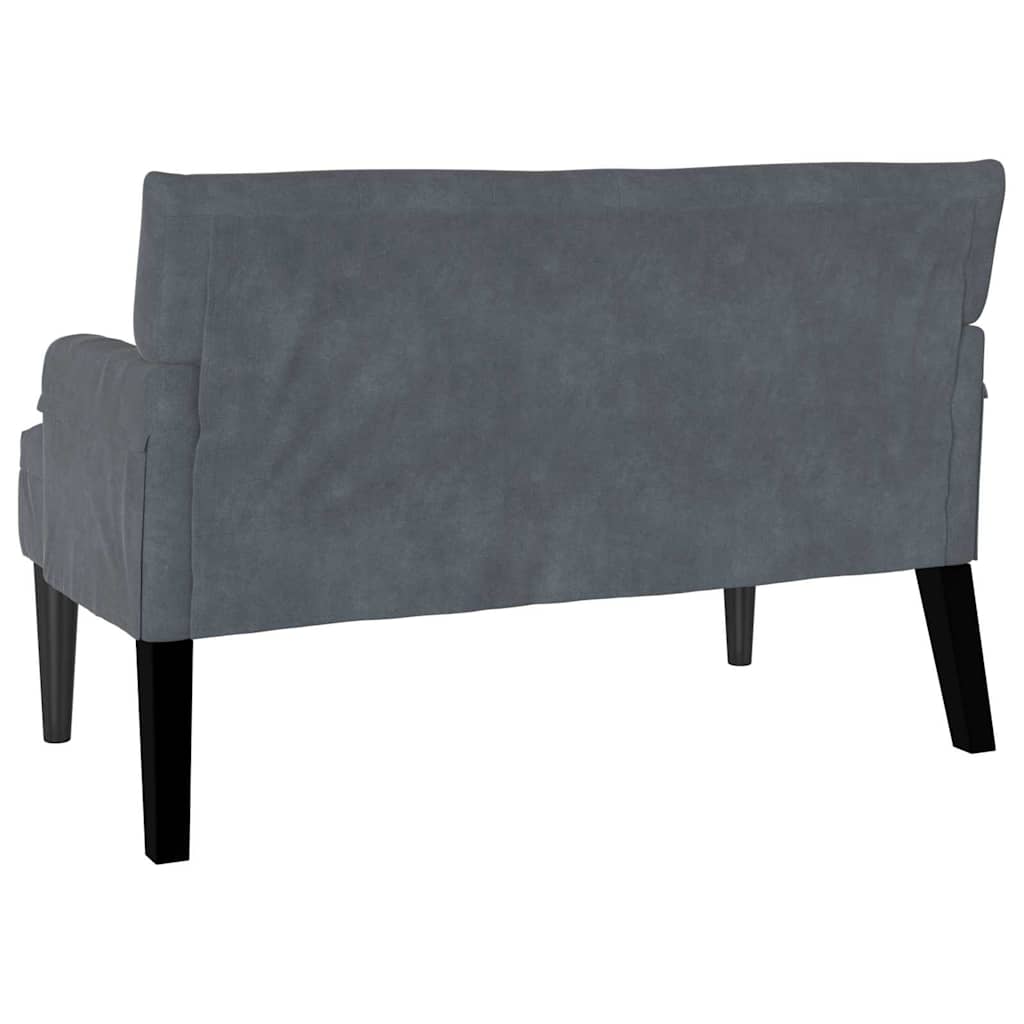 Chesterfield klupa Tamno siva 112 x 65,5 x 75 cm Baršun