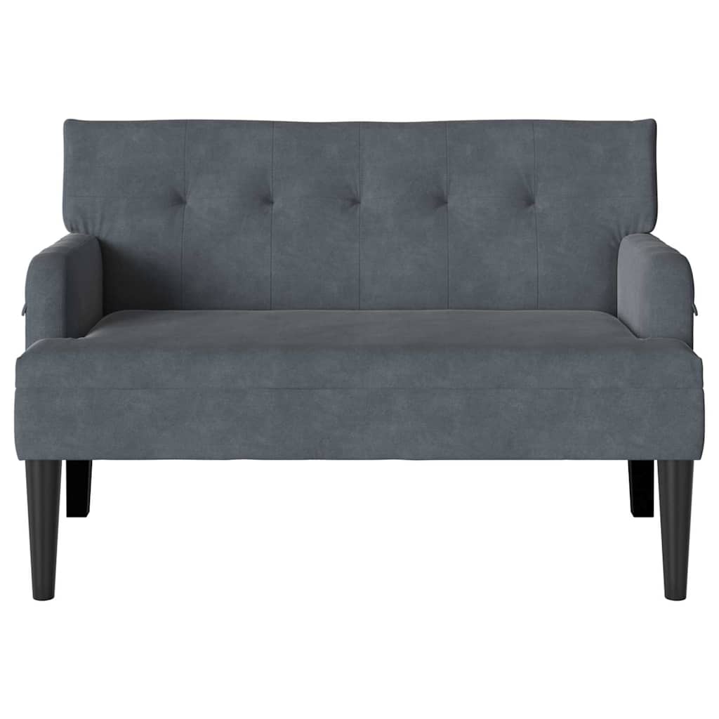 Chesterfield klupa Tamno siva 112 x 65,5 x 75 cm Baršun