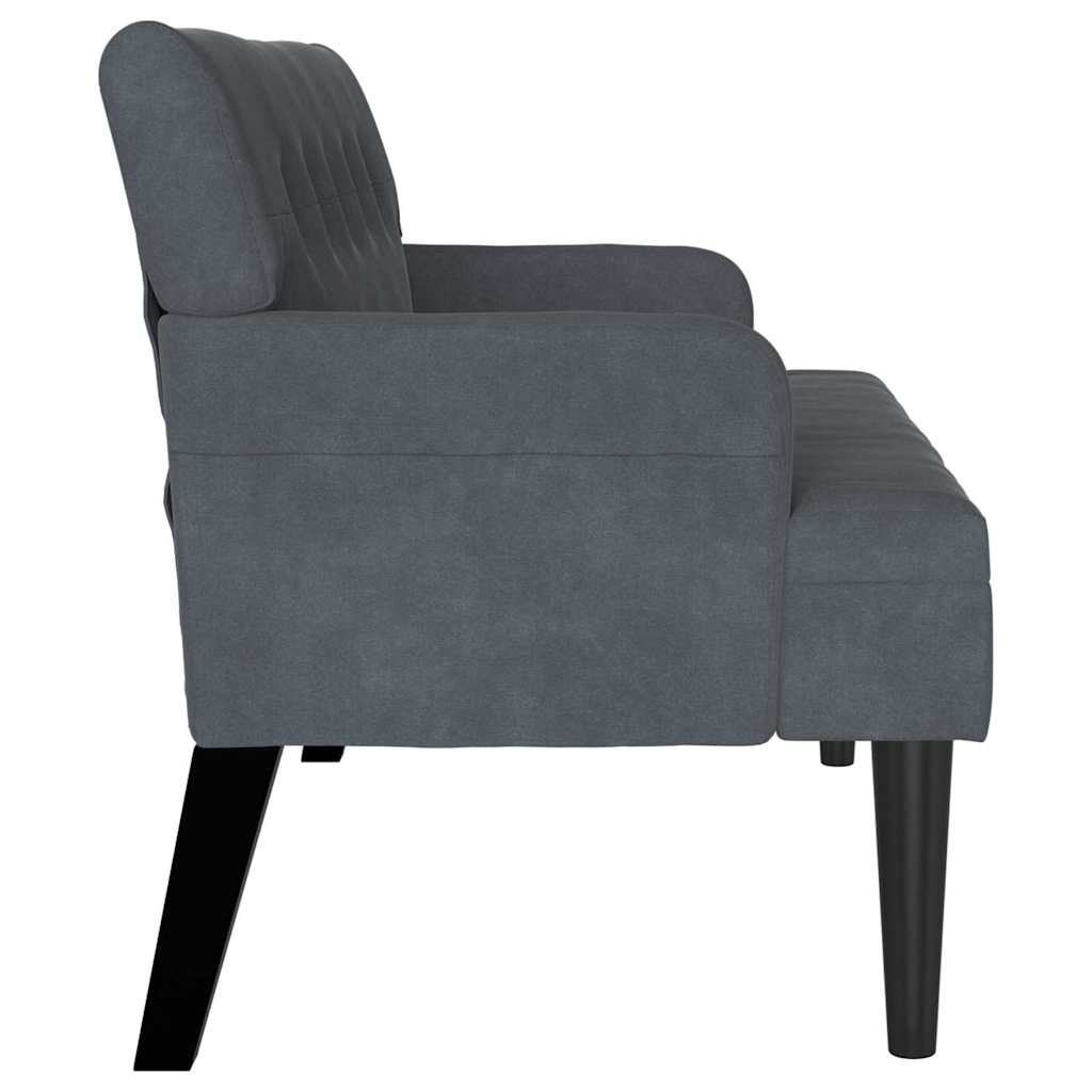 Chesterfield klupa Tamno siva 112 x 65,5 x 75 cm Baršun