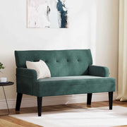 Chesterfield klupa Tamnozelena 112 x 65,5 x 75 cm Baršun