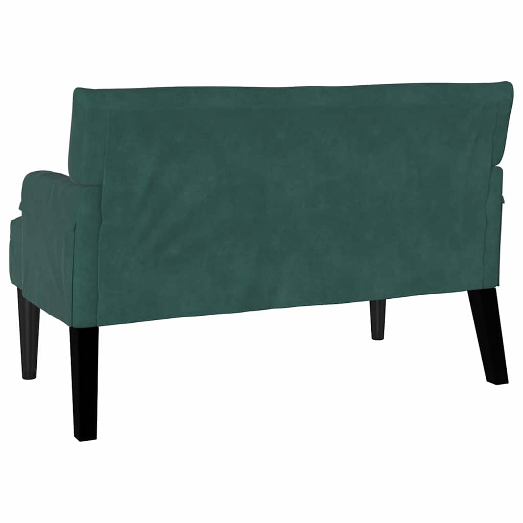 Chesterfield klupa Tamnozelena 112 x 65,5 x 75 cm Baršun