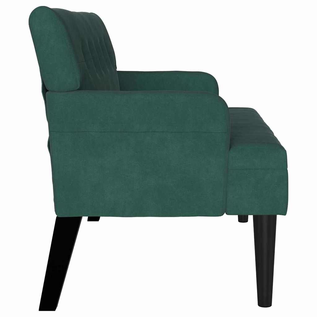 Chesterfield klupa Tamnozelena 112 x 65,5 x 75 cm Baršun