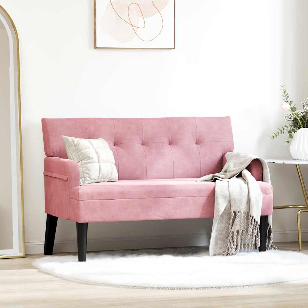 Chesterfield klupa Ružičasta 112 x 65,5 x 75 cm Baršun