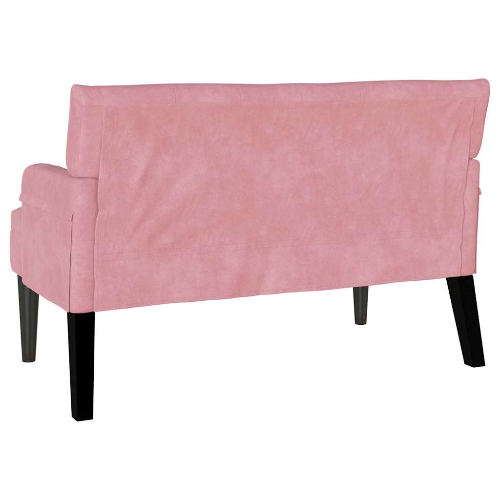 Chesterfield klupa Ružičasta 112 x 65,5 x 75 cm Baršun