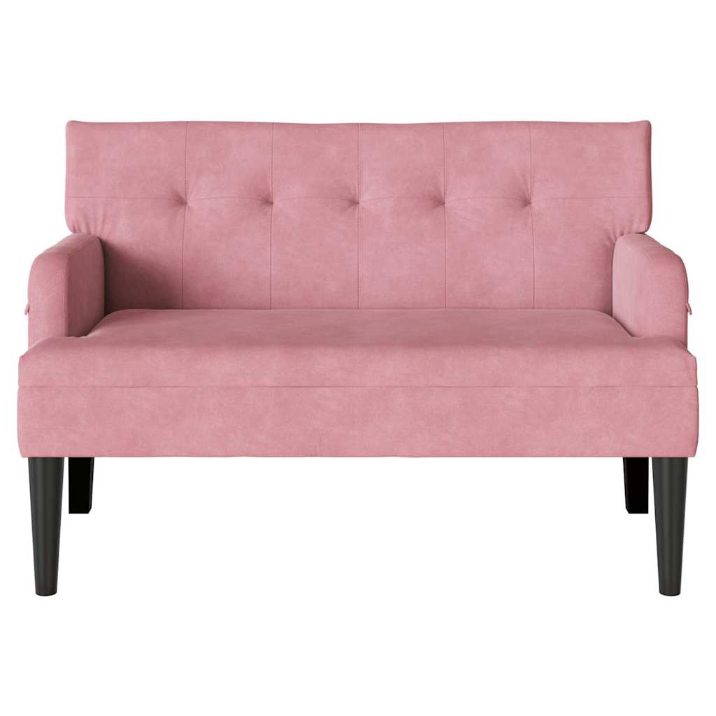 Chesterfield klupa Ružičasta 112 x 65,5 x 75 cm Baršun