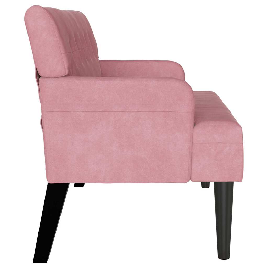 Chesterfield klupa Ružičasta 112 x 65,5 x 75 cm Baršun