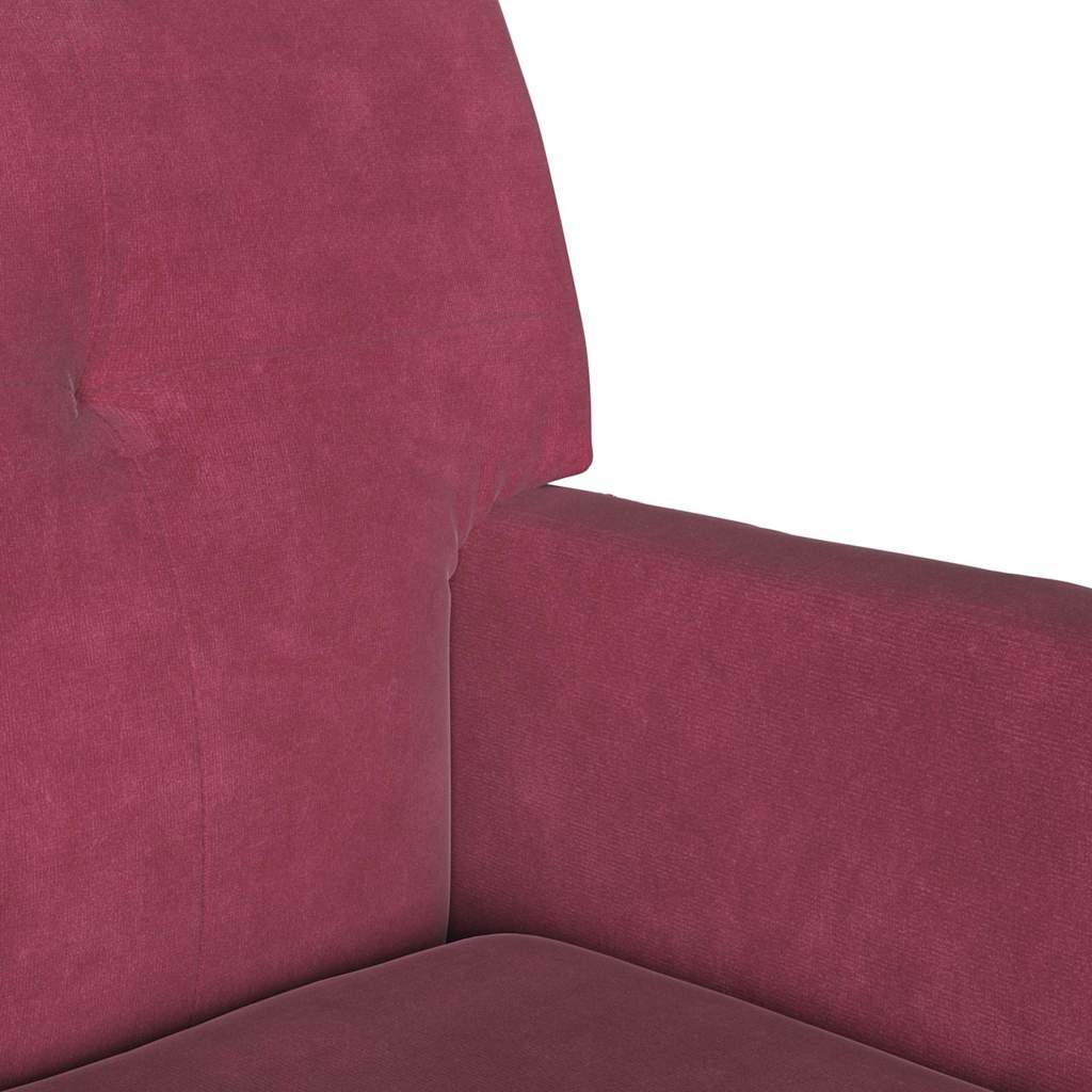 Chesterfield klupa Vinska crvena 112 x 65,5 x 75 cm Baršun