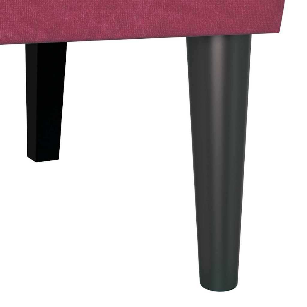 Chesterfield klupa Vinska crvena 112 x 65,5 x 75 cm Baršun