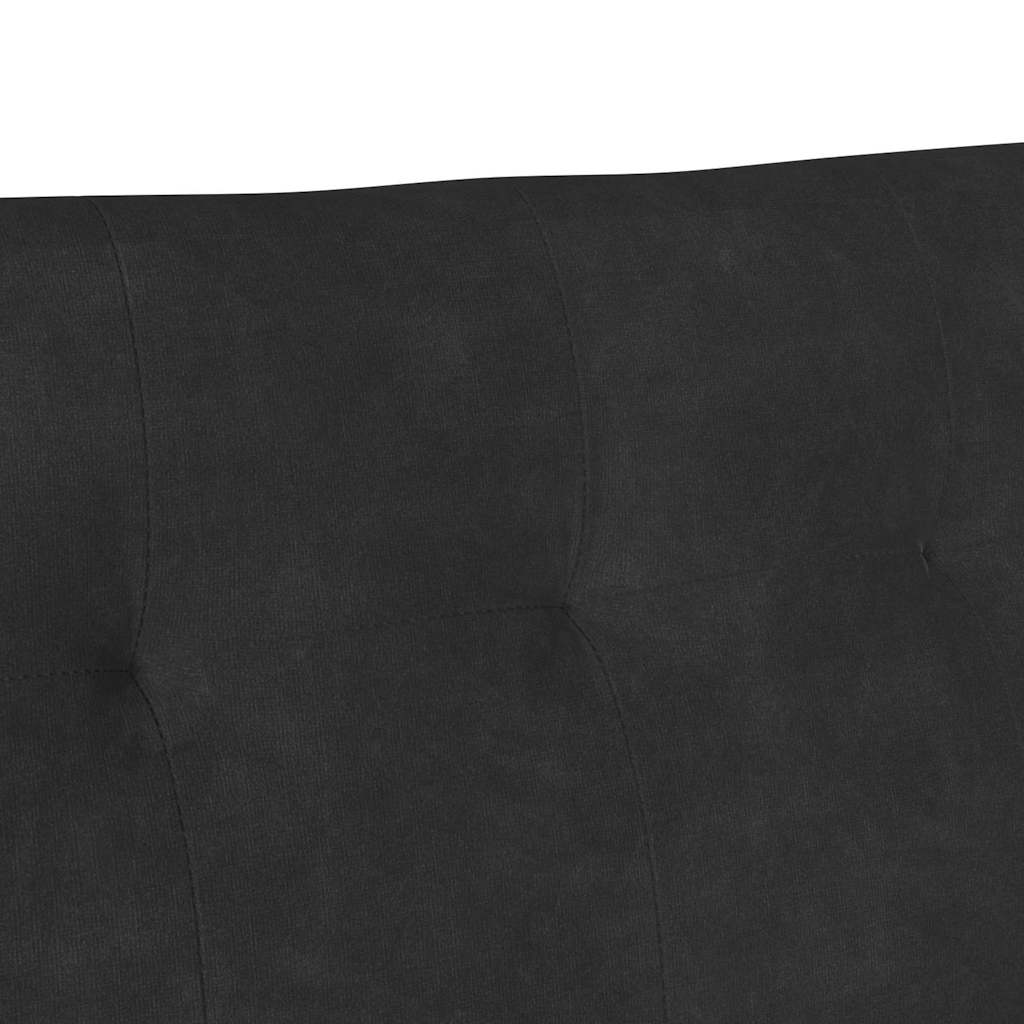 Chesterfield klupa Crna 112 x 65,5 x 75 cm Baršun