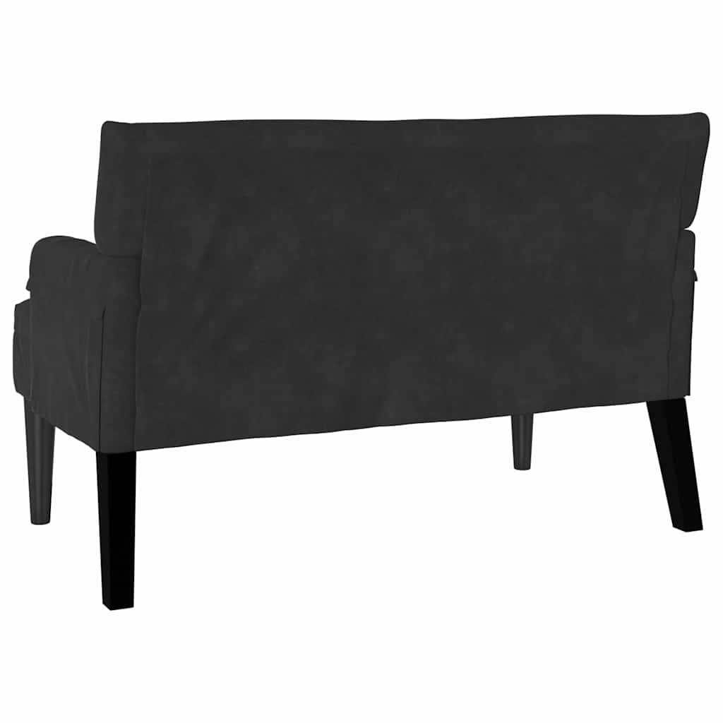 Chesterfield klupa Crna 112 x 65,5 x 75 cm Baršun