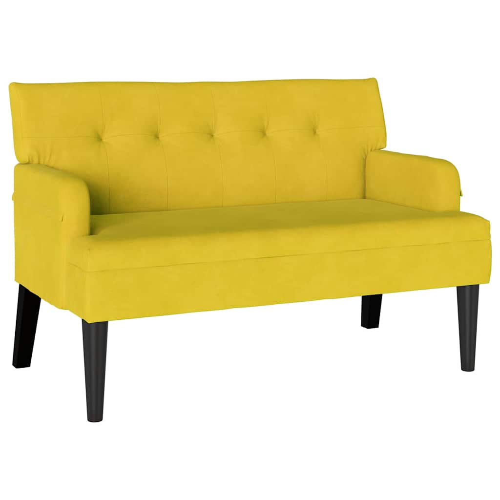 Chesterfield klupa Žuta 112 x 65,5 x 75 cm Baršun