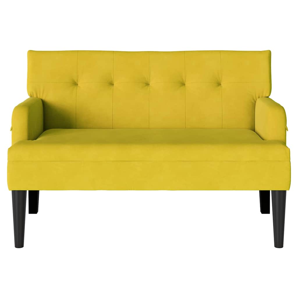 Chesterfield klupa Žuta 112 x 65,5 x 75 cm Baršun