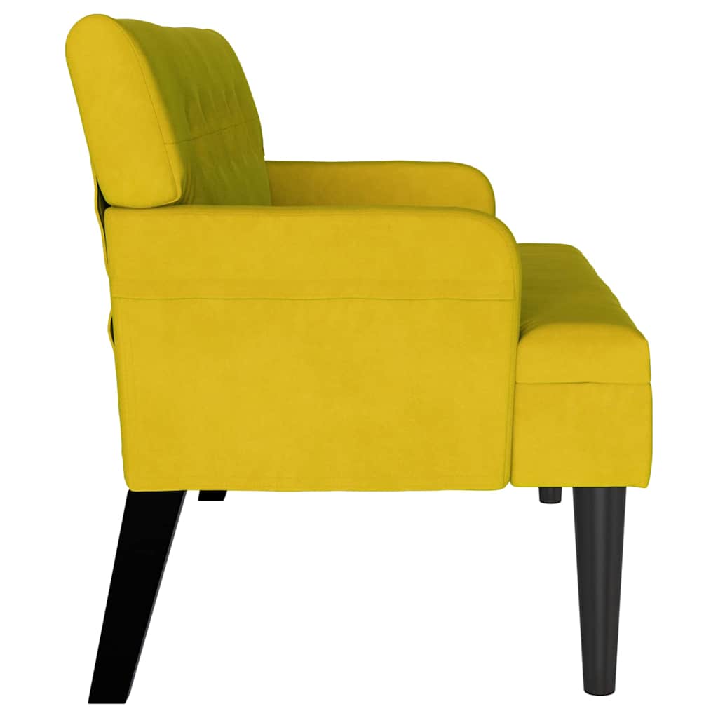 Chesterfield klupa Žuta 112 x 65,5 x 75 cm Baršun