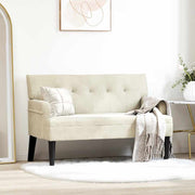 Chesterfield klupa Krema 112 x 65,5 x 75 cm Baršun