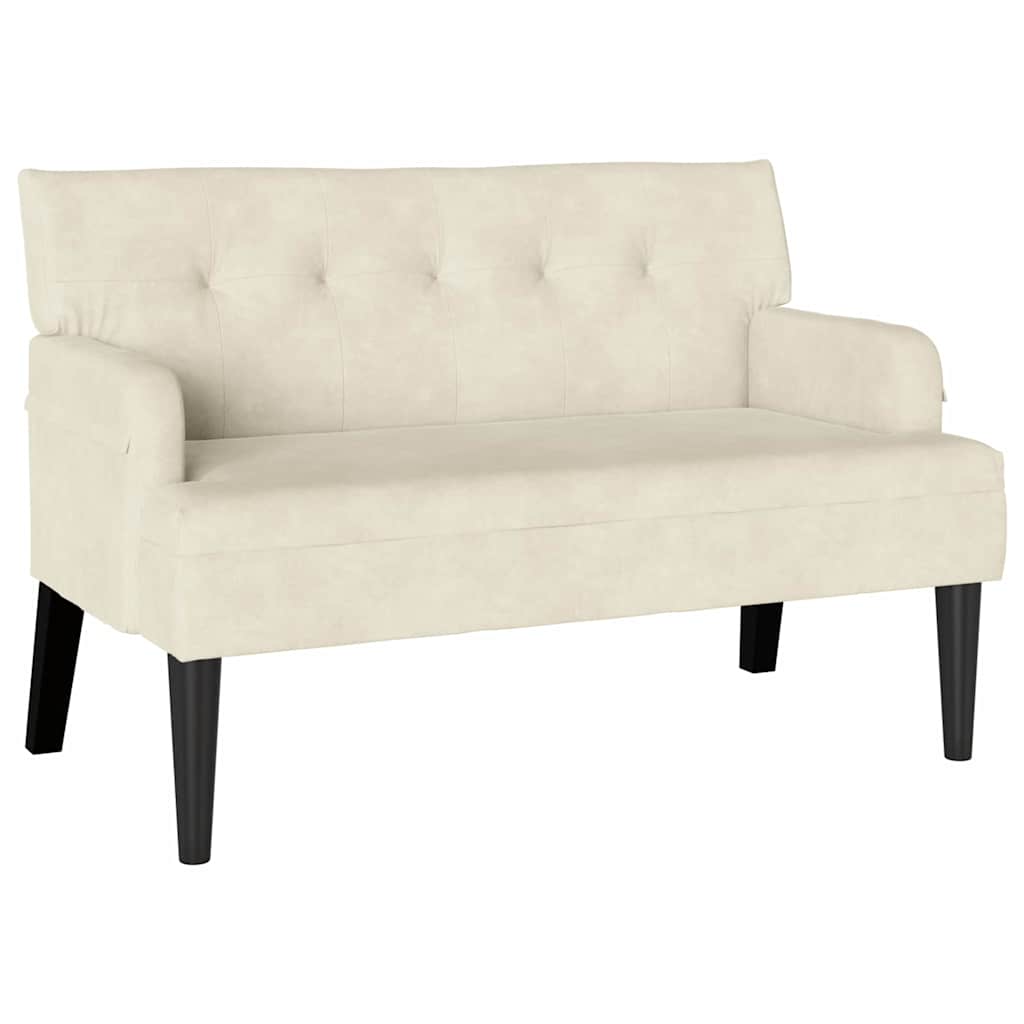 Chesterfield klupa Krema 112 x 65,5 x 75 cm Baršun