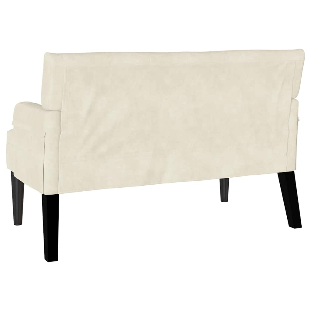 Chesterfield klupa Krema 112 x 65,5 x 75 cm Baršun