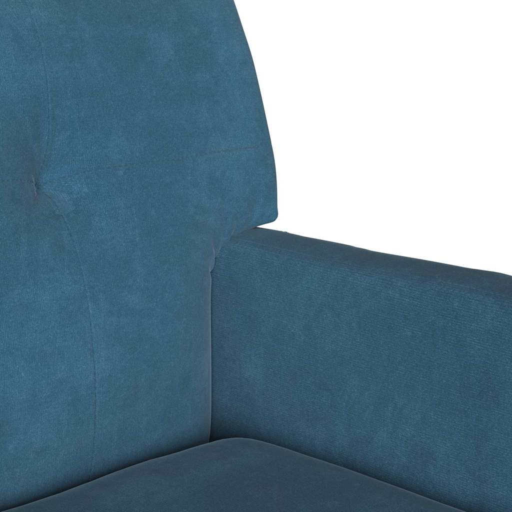 Chesterfield klupa Plava 112 x 65,5 x 75 cm Baršun