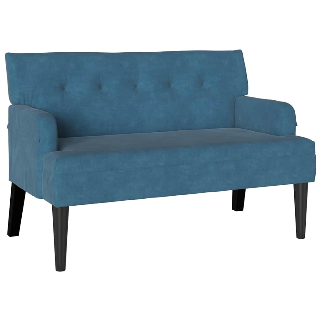 Chesterfield klupa Plava 112 x 65,5 x 75 cm Baršun