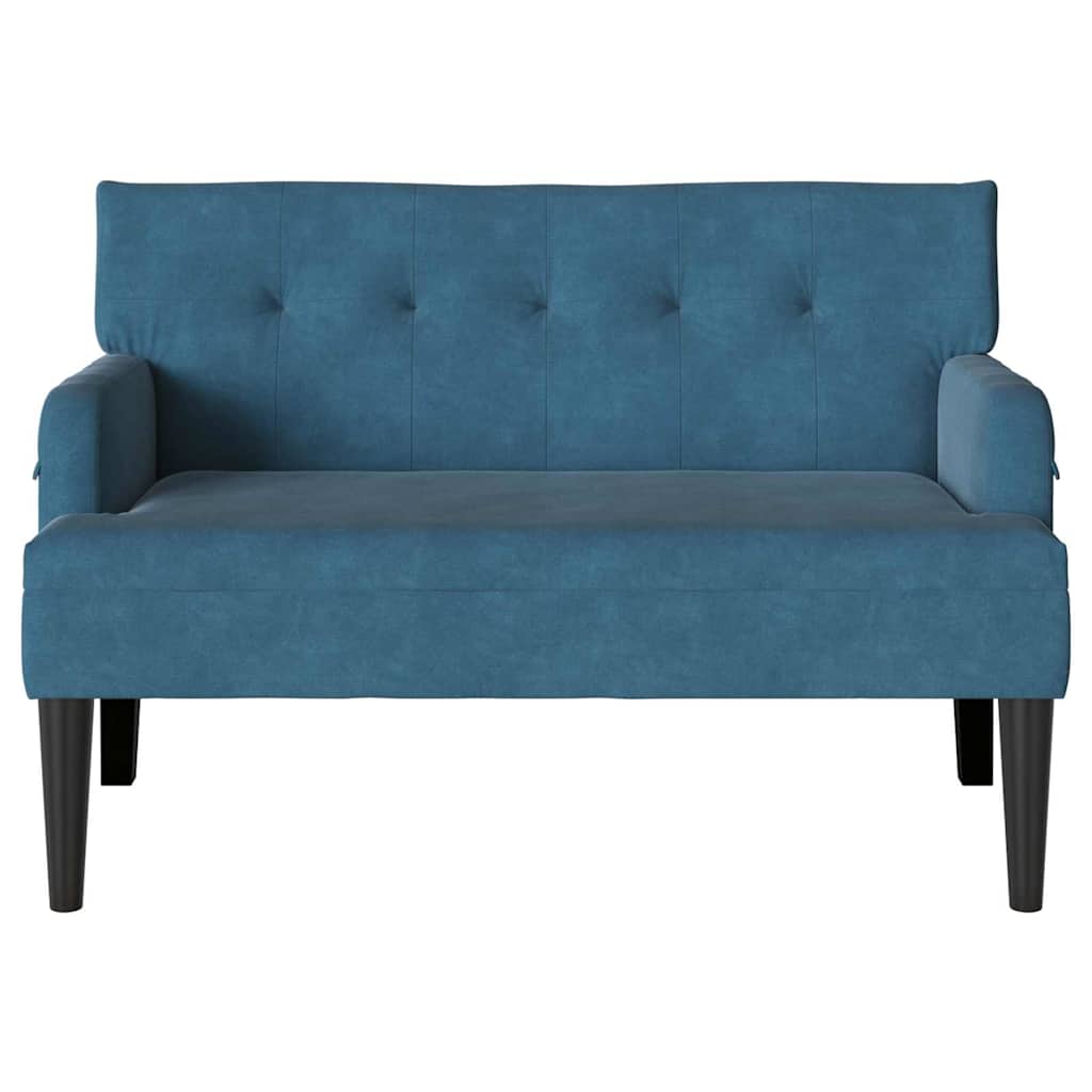 Chesterfield klupa Plava 112 x 65,5 x 75 cm Baršun
