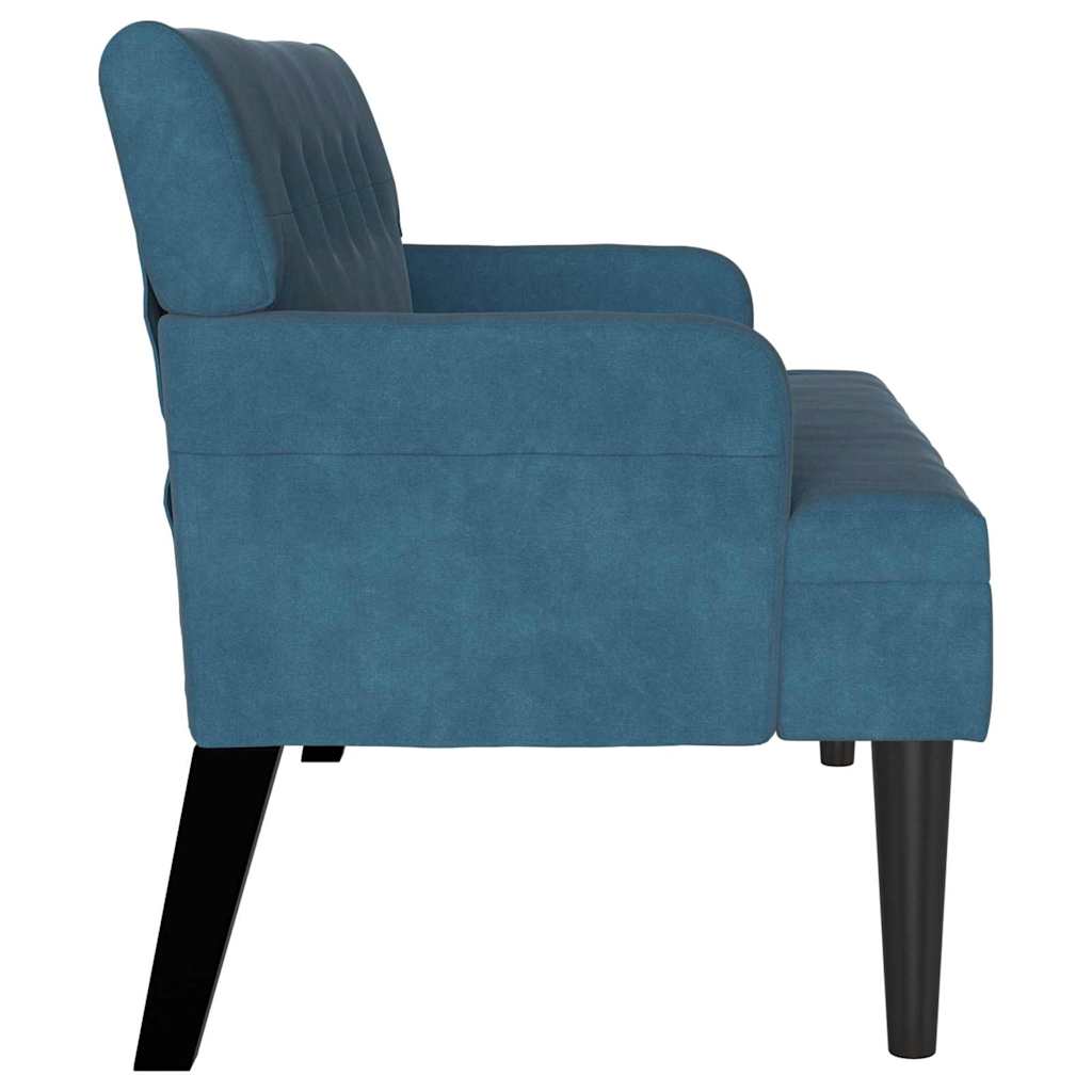 Chesterfield klupa Plava 112 x 65,5 x 75 cm Baršun