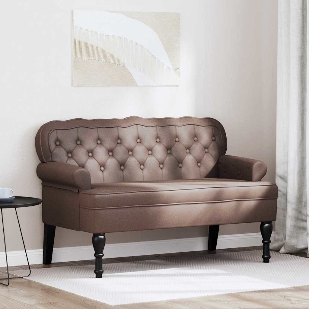 Chesterfield klupa Smeđa 119,5 x 64,5 x 75 cm Lažna koža