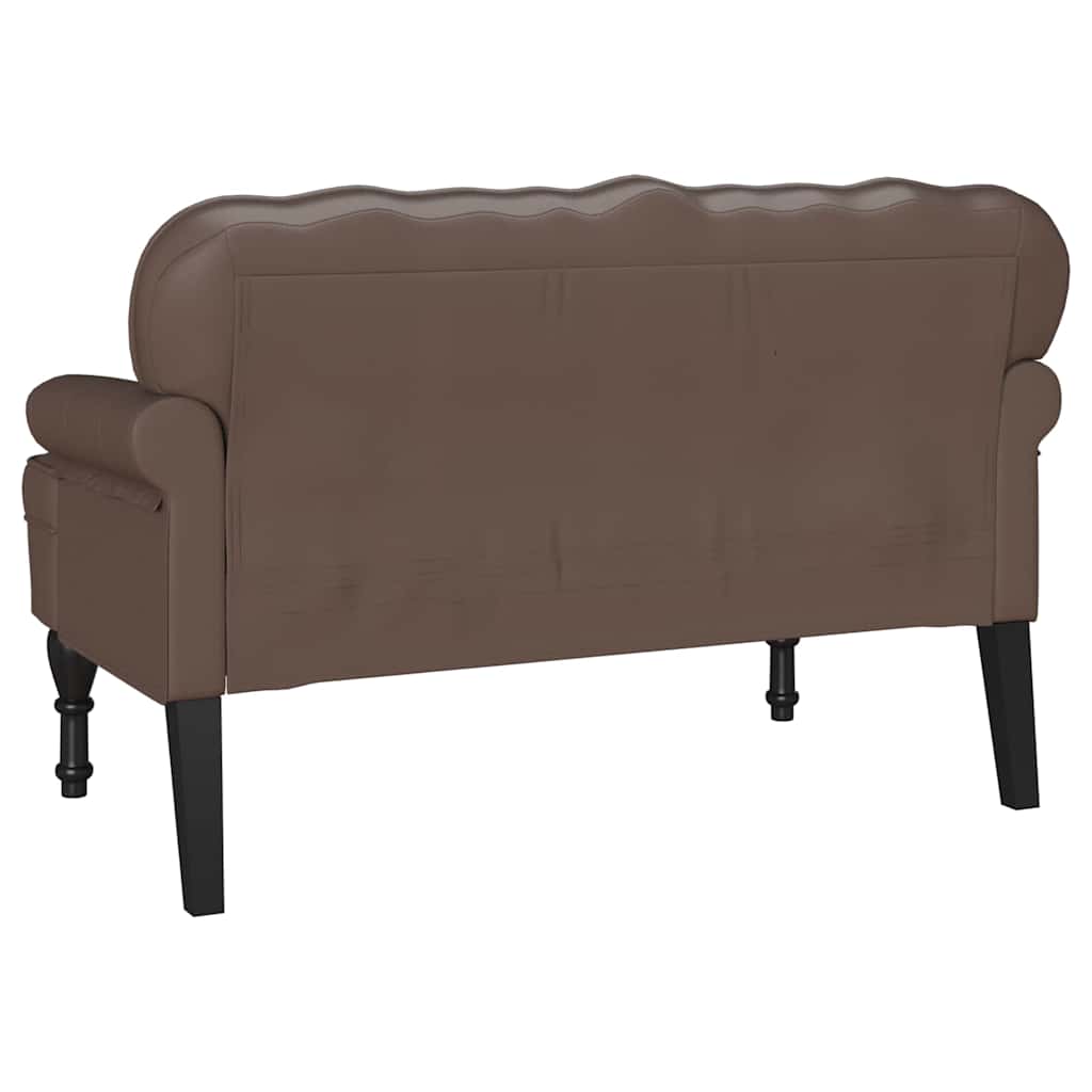 Chesterfield klupa Smeđa 119,5 x 64,5 x 75 cm Lažna koža