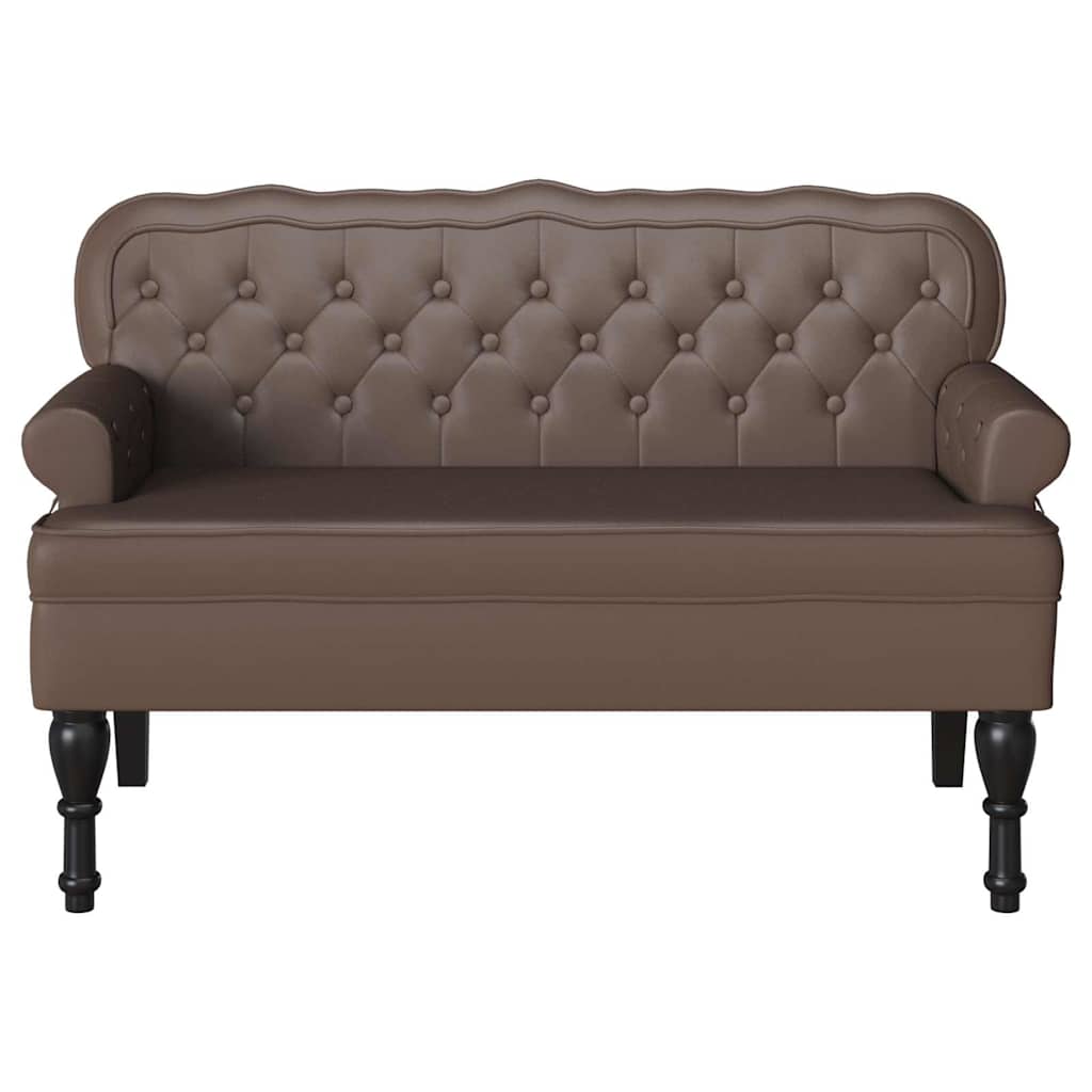 Chesterfield klupa Smeđa 119,5 x 64,5 x 75 cm Lažna koža