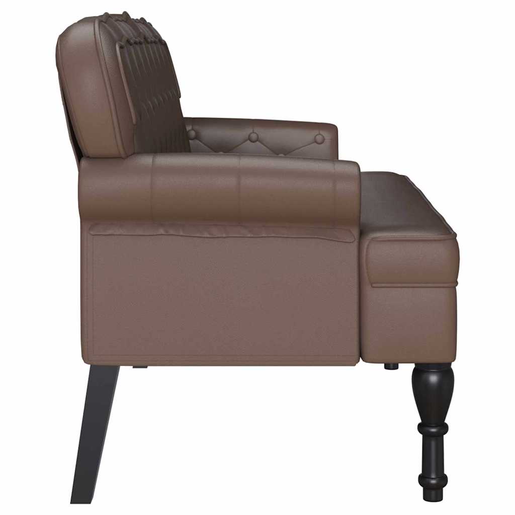 Chesterfield klupa Smeđa 119,5 x 64,5 x 75 cm Lažna koža