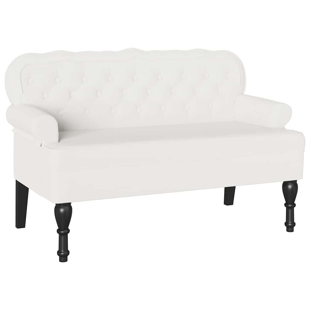 Chesterfield klupa Bijelo 119,5 x 64,5 x 75 cm Lažna koža