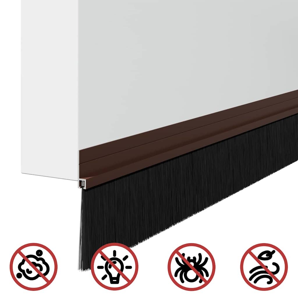 Samoljepljivi pečati za vrata 2 pcs Smeđa 100 cm