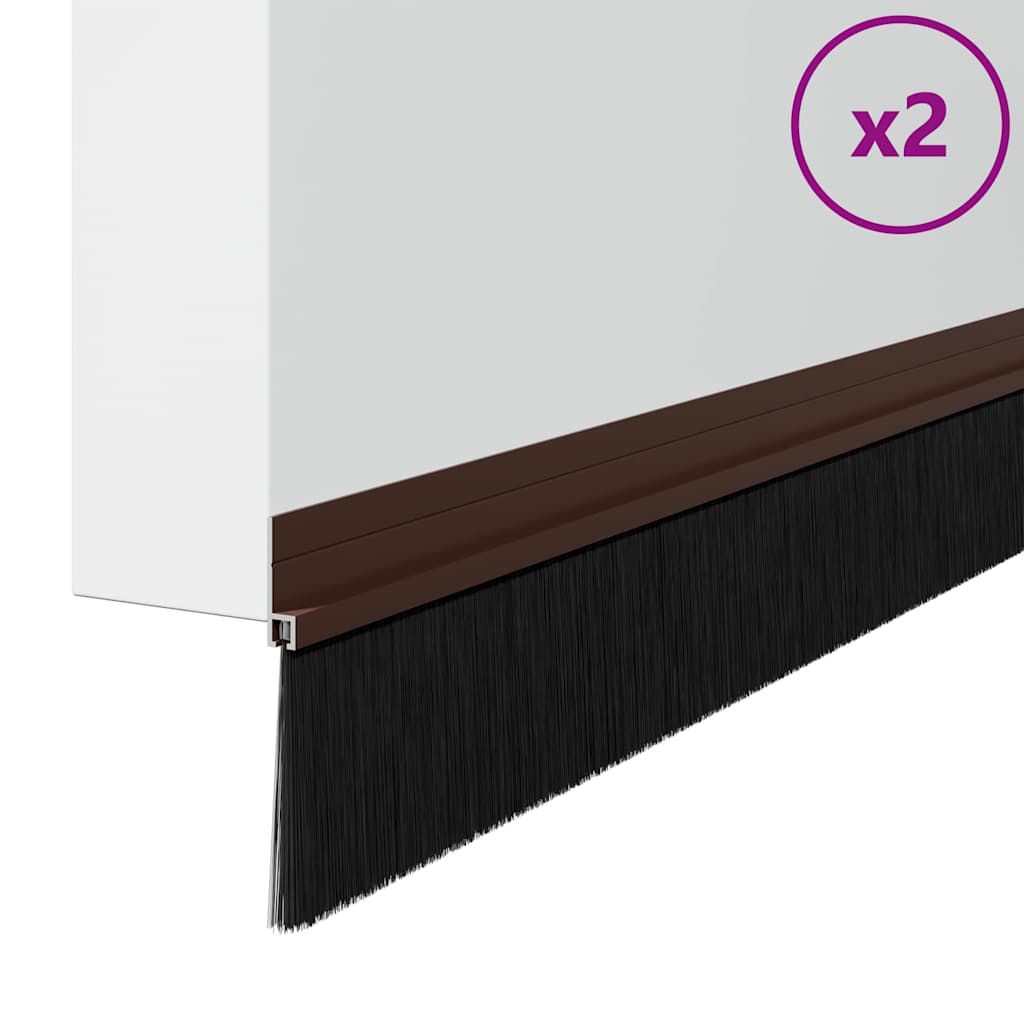 Samoljepljivi pečati za vrata 2 pcs Smeđa 100 cm