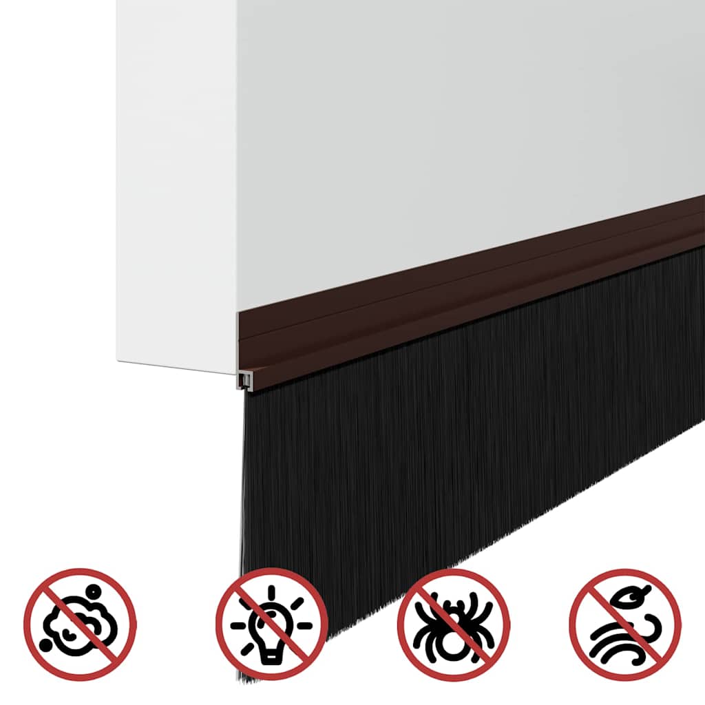 Samoljepljivi pečati za vrata 2 pcs Smeđa 100 cm